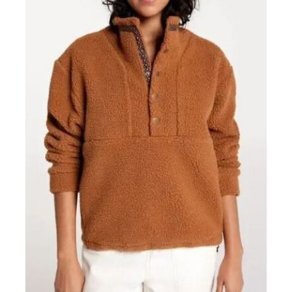 Alpine Design 1/4 Snap Sherpa Size XL Women's Caramel Latte NWT $88 Fleece Pullo - Picture 1 of 11